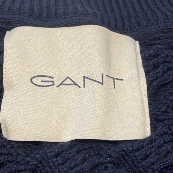 Gant Navy Blue Cotton V Neck sweater ladies size S - Picture 3 of 11